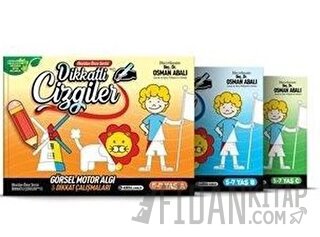 Dikkatli Çizgiler - Okuldan Önce Serisi (5-7 Yaş A-B-C)