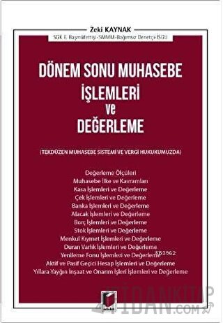 Dönem Sonu Muhasebe İşlemleri ve Değerleme