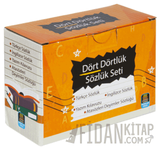 Dört Dörtlük Sözlük Seti ABC İlk ve Orta Öğretim TDK Uyumlu (4 Kitap Kutulu)