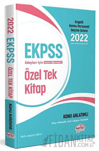 E KPSS Özel Tek Kitap Konu Anlatımlı 2022 (Editör Yayınevi) Kolektif