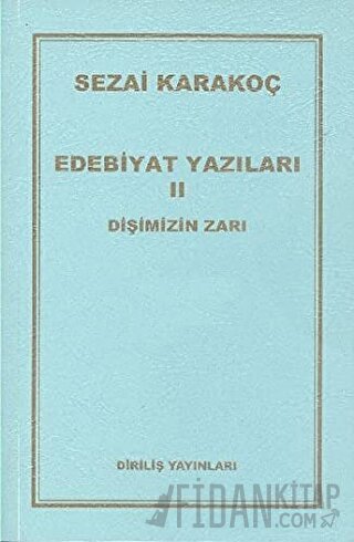 Edebiyat Yazıları 2: Dişimizin Zarı