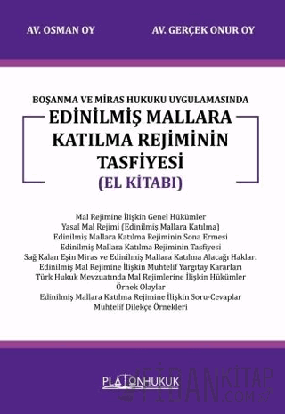 Edinilmiş Olan Mallara Katılım Rejiminin Tasfiyesi El Kitabı Osman Oy