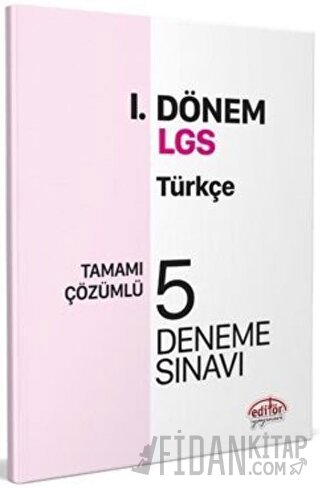 Editör Yayınları 8. Sınıf LGS Türkçe 1. Dönem 5 Deneme
