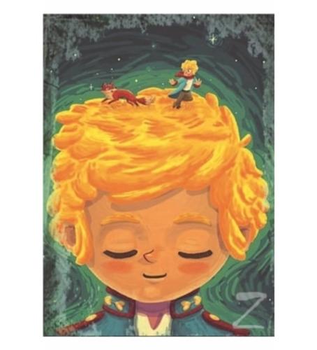 Küçük Prens Kafa (20 Cm X 30 Cm) Mini Retro Ahşap Poster