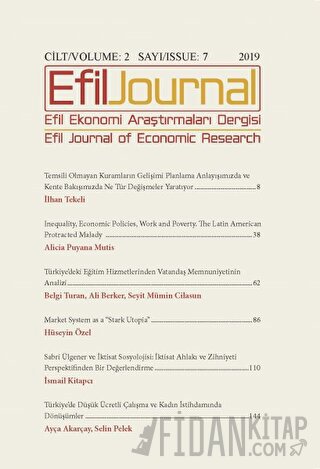 Efil Ekonomi Araştırmaları Dergisi Cilt: 2 Sayı: 7