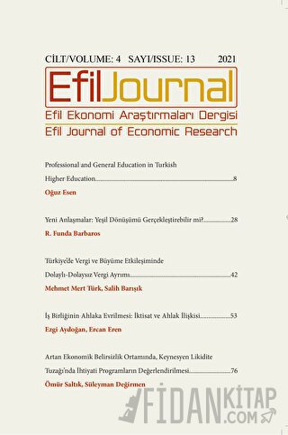 Efil Ekonomi Araştırmaları Dergisi Cilt: 4 Sayı: 13 - 2021
