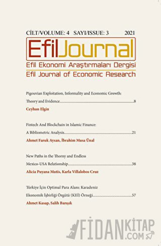 Efil Ekonomi Araştırmaları Dergisi Cilt: 4 Sayı: 3