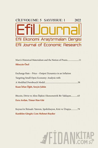 Efil Ekonomi Araştırmaları Dergisi Cilt: 5 Sayı: 1
