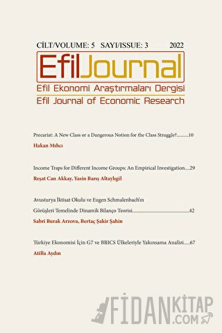 Efil Ekonomi Araştırmaları Dergisi Cilt: 5 Sayı: 3