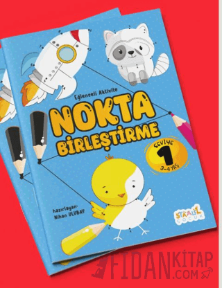 Eğlenceli Aktivite Nokta Birleştirme ‐ Boyama ve Aktivite Kitabı ‐ Seviye 1
