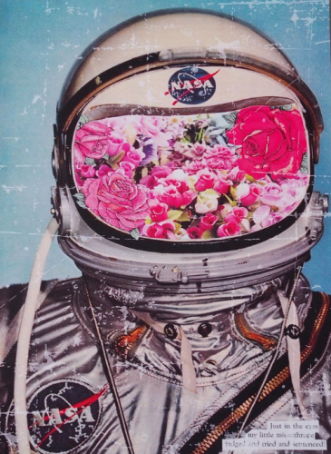 Nasa Astronot 1 (20 Cm X 30 Cm) Mini Retro Ahşap Poster