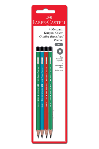 Faber Castell Mercanlı 4'lü Kurşun Kalem