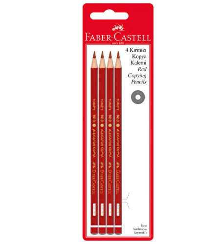 Faber Castell Kırmızı Kopya Boya Kalemi 4'Lü