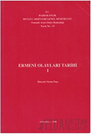 Ermeni Olayları Tarihi (2 Cilt) Hüseyin Nazım Paşa