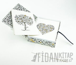 Esrarengiz Bahçe 12 Tebrik Kartı ve Zarf (Kutulu)