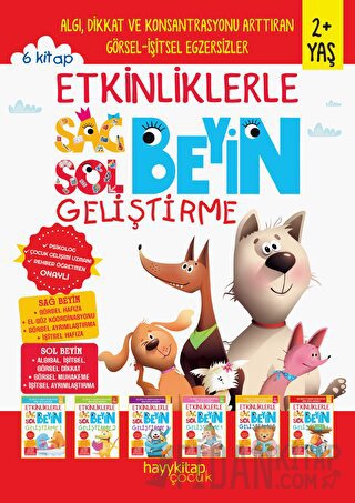 Etkinliklerle Sağ Beyin Sol Beyin Geliştirme (2+ Yaş) 6'lı Set