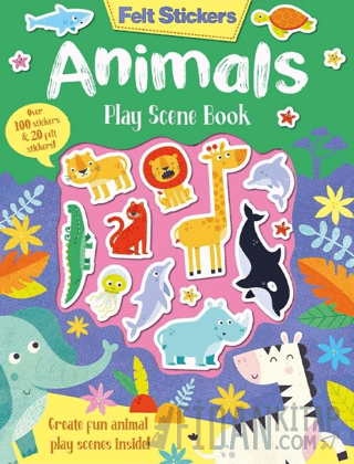 Felt Stickers - Animals Play Scene Book (Ciltli)