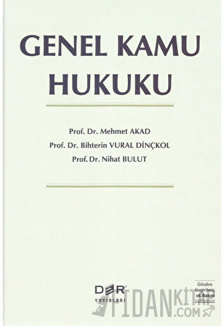 Genel Kamu Hukuku (Ciltli) Mehmet Akad