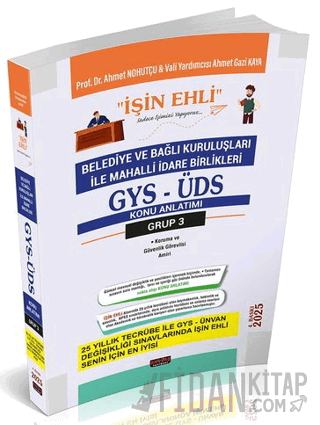 GYS-ÜDS Belediye ve Bağlı Kuruluşları Mahalli İdare Birlikleri Personeli Grup 3 Konu Anlatımı