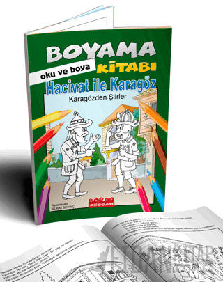 Hacivat İle Karagöz / Karagözden Şiirler Hikayeli Boyama Kitabı (4+Yaş