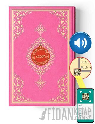 Hafız Boy Kur'an-ı Kerim (2 Renkli, Pembe, Mühürlü)