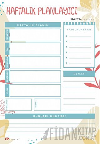 Haftalık Planlayıcı Çek Kopar