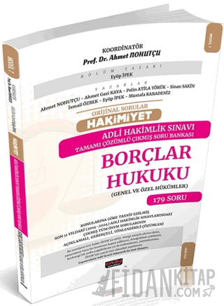HAKİMİYET Adli Hakimlik Borçlar Hukuku Çıkmış Soru Bankası Eyüp İpek