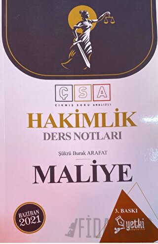 Hakimlik Maliye Ders Notları Şükrü Burak Ararat