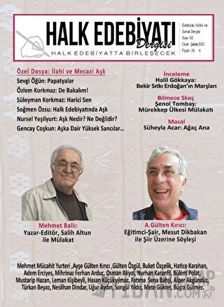 Halk Edebiyatı Dergisi Sayı: 52 Ocak - Şubat 2023