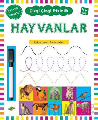 Hayvanlar 4 Yaş ve Üstü - Çizgi Çizgi Etkinlik