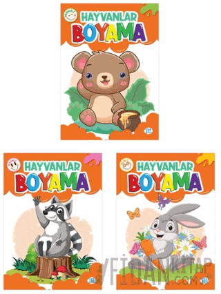 Hayvanlar Boyama Kitabı (3 Kitap)