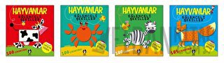 Hayvanlar Eğlenceli Şekiller 4 Kitaplık Set