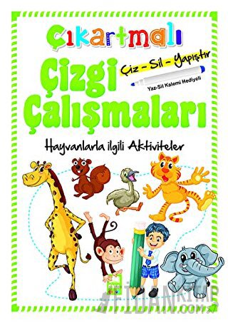 Hayvanlarla İlgili Aktiviteler - Çıkartmalı Çizgi Çalışmaları