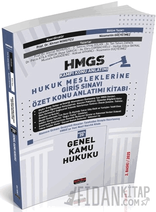 HMGS Özet Konu Anlatımı Genel Kamu Hukuku