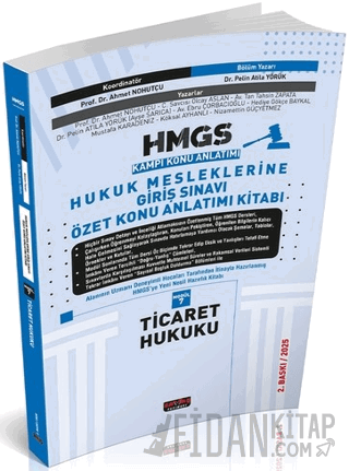 HMGS Özet Konu Anlatımı Ticaret Hukuku
