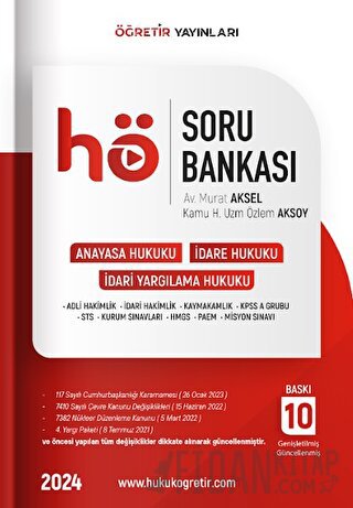 Hukuk Öğretir Soru Bankası Murat Aksel