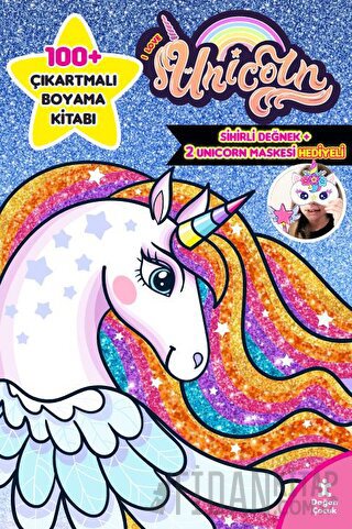 I Love Unicorn 100+ Çıkartma Hediyeli Boyama Kitabı Kolektif