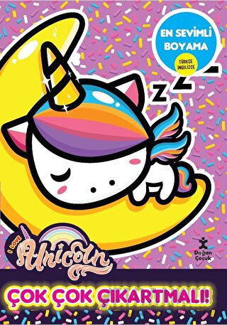 I Love Unicorn En Sevimli Boyama Çok Çok Çıkartmalı!