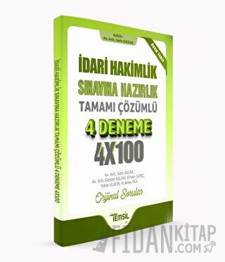 İdari Hakimlik Sınavına Hazırlık Tamamı Çözümlü 4 Deneme Safa Sazak