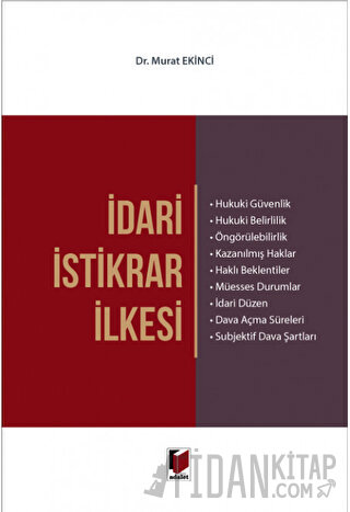 İdari İstikrar İlkesi (Ciltli)