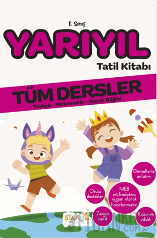 İlkokul 1. Sınıf Kaynak Kitapları Serisi / 1. Sınıf Yarıyıl Tatil Kitabı (Yeni Müfredat) (Ciltli)
