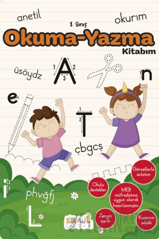 İlkokul 1. Sınıf Kaynak Kitapları Serisi / Okuma - Yazma Kitabım (Yeni Müfredat - Anetil) (Ciltli)