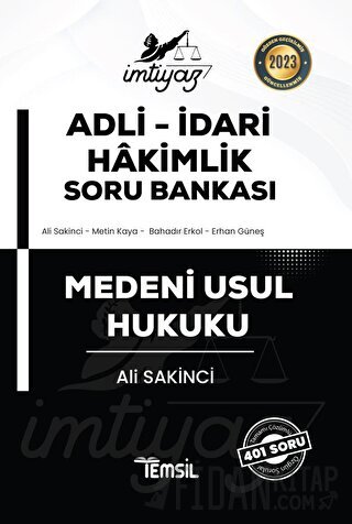 İmtiyaz Adli-İdari Hakimlik Medeni Usul Hukuku Soru Bankası Ali Sakinc