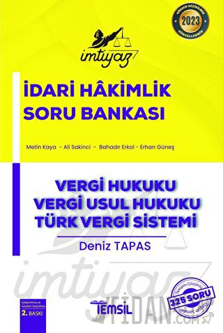 İmtiyaz Hakimlik Soru Bankası Vergi Hukuku- Vergi Usul Hukuku- Türk Ve