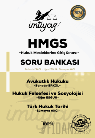 İmtiyaz HMGS Avukatlık Hukuku Hukuk Felsefesi ve Sosyolojisi Türk Hukuk Tarihi Genel Kamu Hukuku Soru Bankası