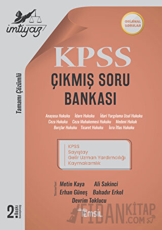 İmtiyaz KPSS ve Kurum Sınavları Çıkmış Soru Bankası