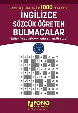 İngilizce Sözcük Öğreten Bulmacalar Düzey A1