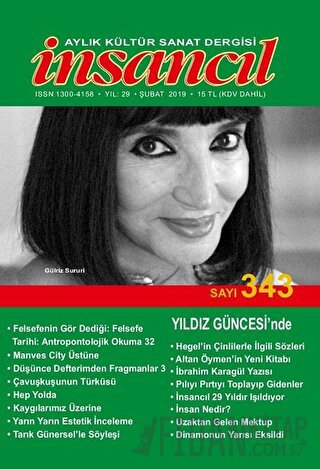 İnsancıl Aylık Kültür Sanat Dergisi Sayı: 343 Şubat 2019