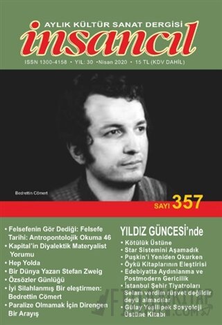 İnsancıl Aylık Kültür Sanat Dergisi Sayı: 357 Nisan 2020