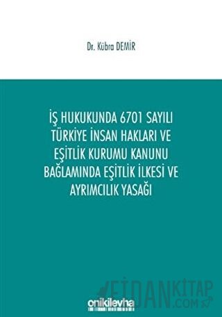 İş Hukukunda 6701 Sayılı Türkiye İnsan Hakları ve Eşitlik Kurumu Kanunu Bağlamında Eşitlik İlkesi ve Ayrımcılık Yasağı